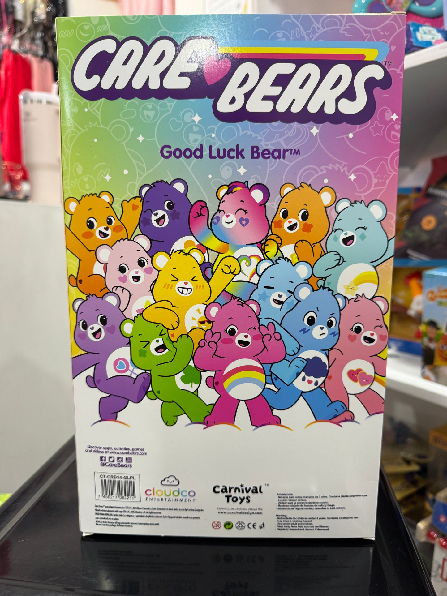 Juguete peluche 14 pulgadas Osito cariñosito Good Luck Bear CT-CRB14-GLPL niña 690590