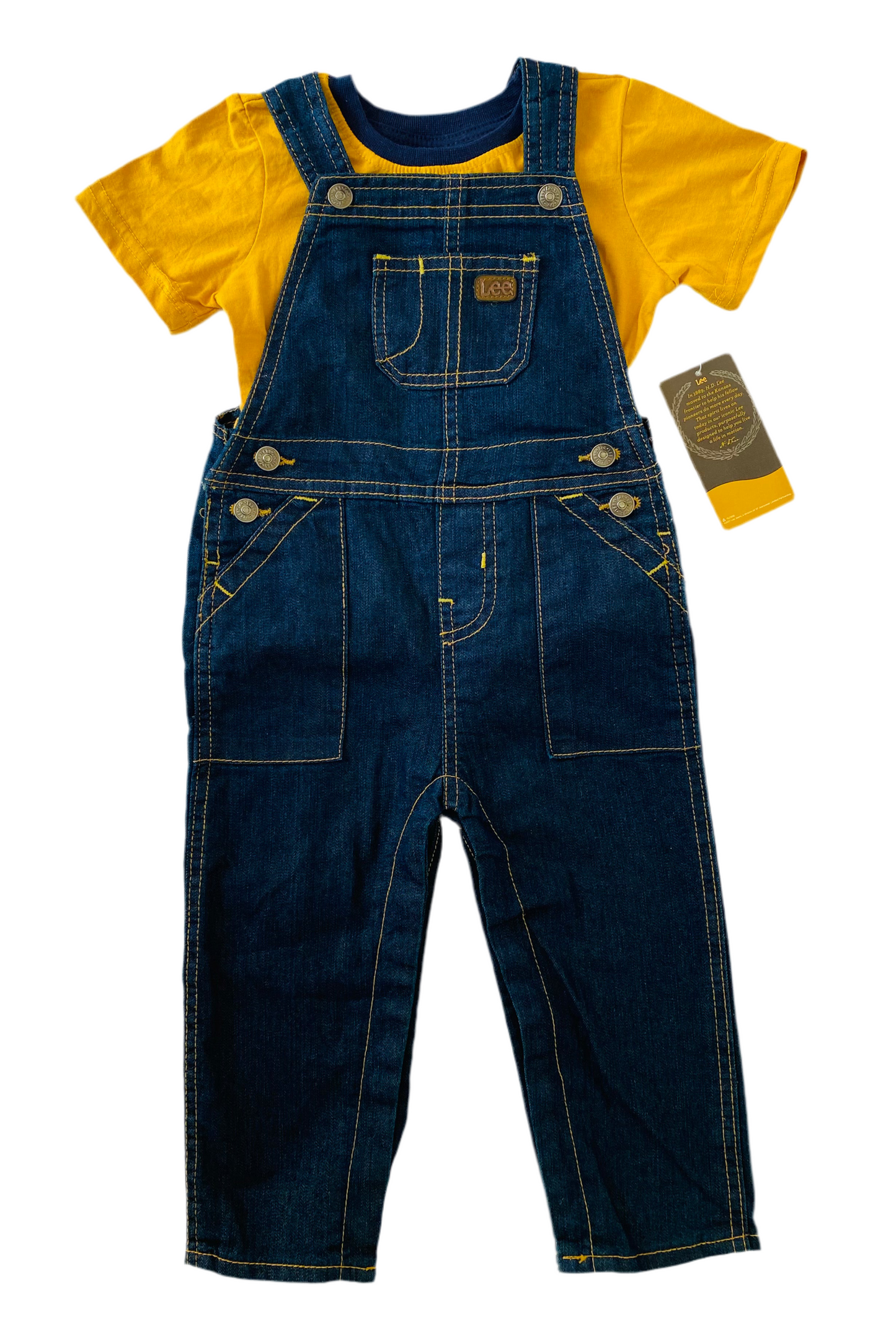 Overall Jeans 2 piezas Lee Niño camisa amarilla