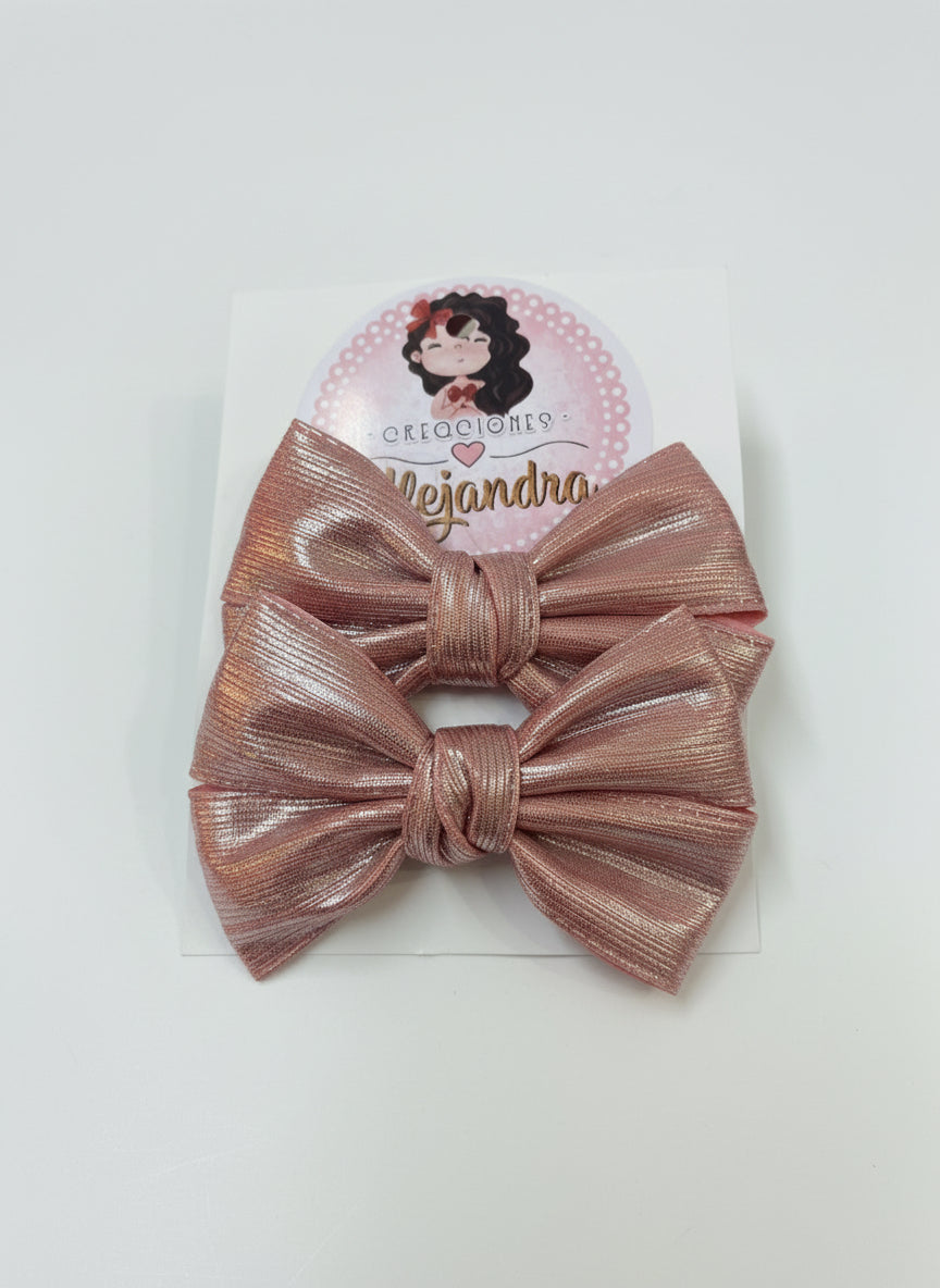 Set ganchos chongo rosado