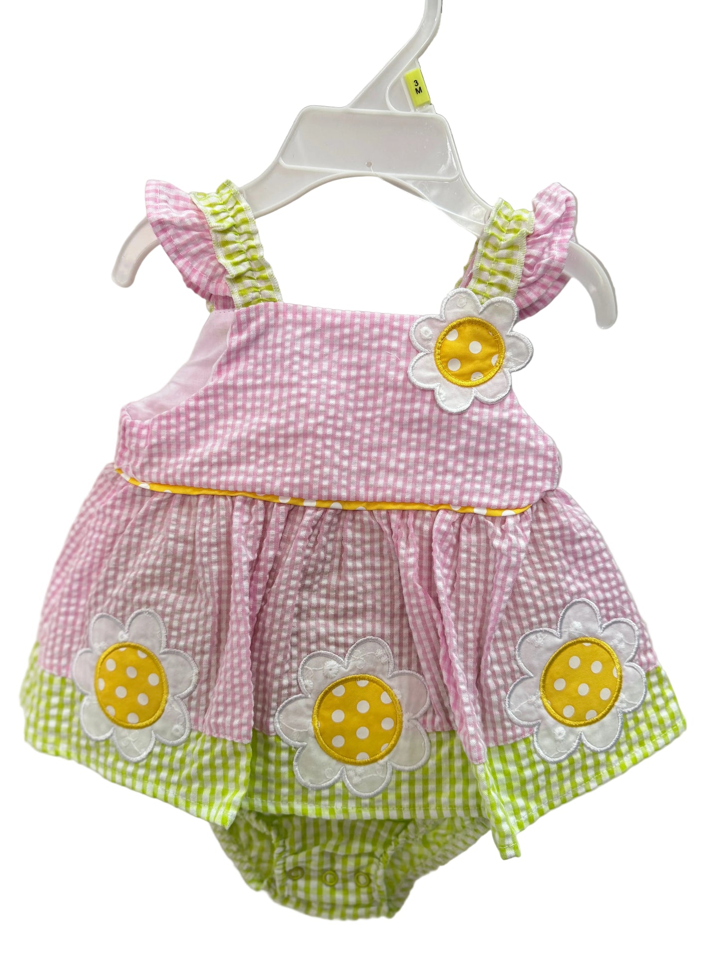 Vestido rosado bebe niña flores blueberi