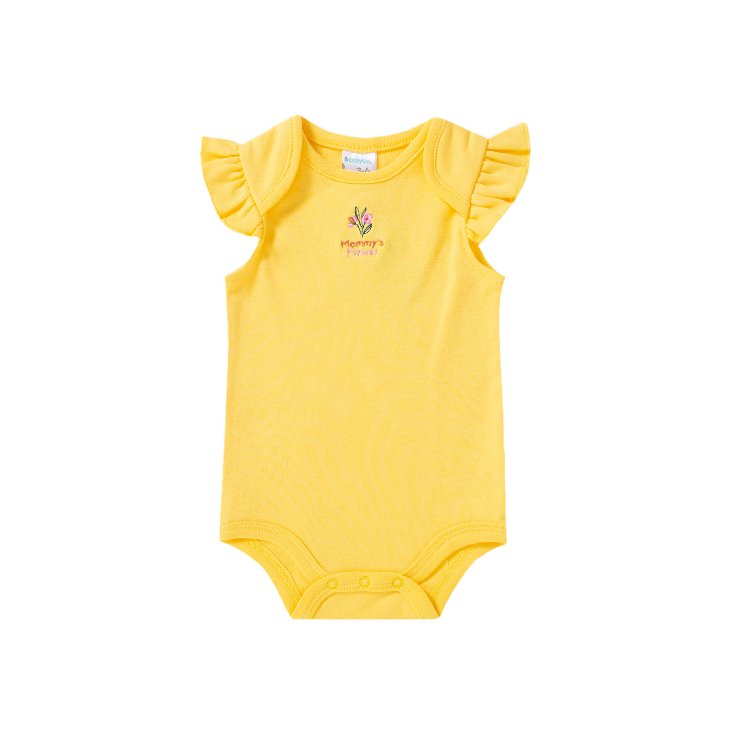 Set 2 piezas mamelucos flores amarillas Kobytin bebe niña