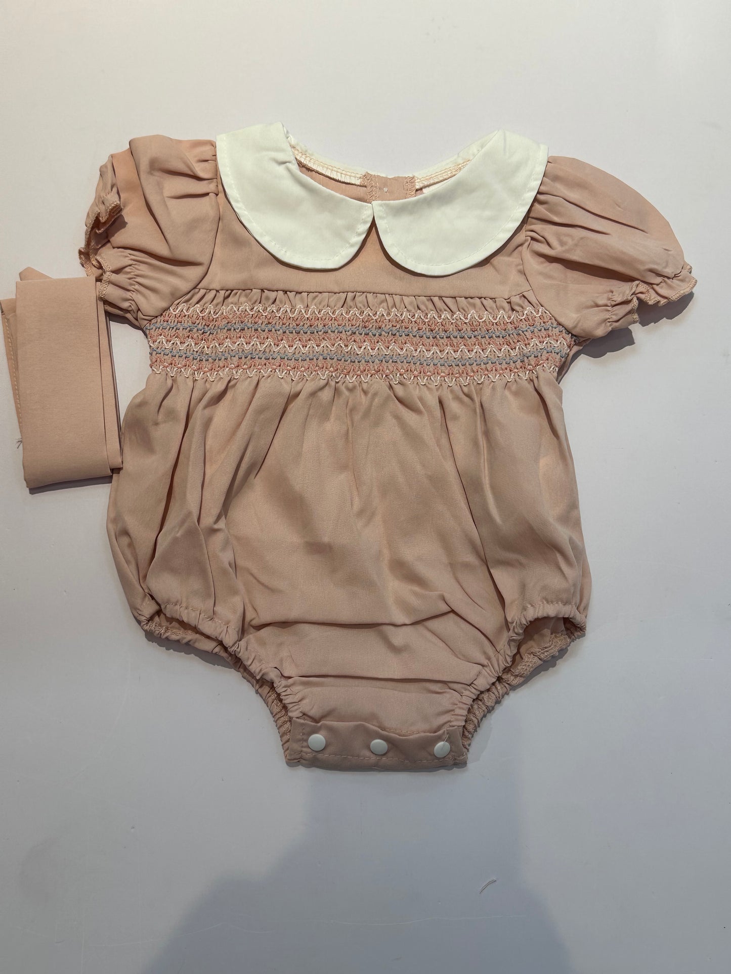 Set conjunto mameluco diadema bincha bebe niña rosado sa2304127224607916