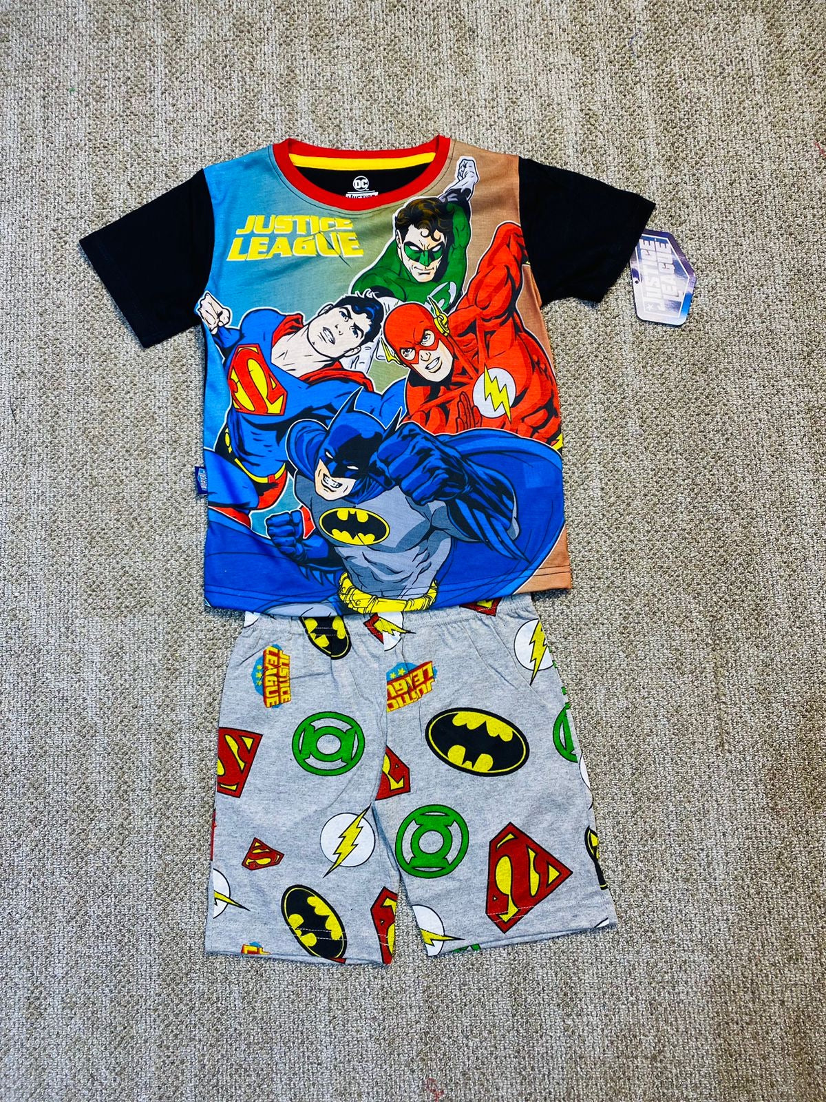Set 2 piezas pijama short batman liga de la justicia niño C3-JL-240N 490445