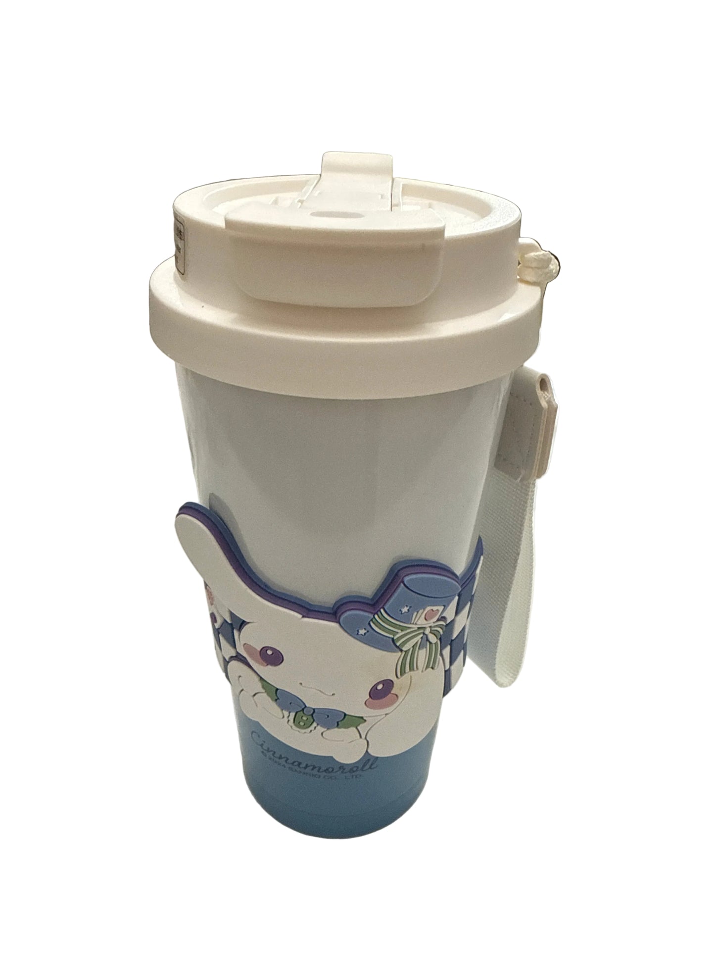 Termo vaso térmico 520ml Cinnamoroll azul blanco niña