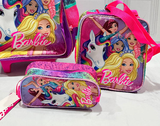 Lonchera y cartuchera Barbie