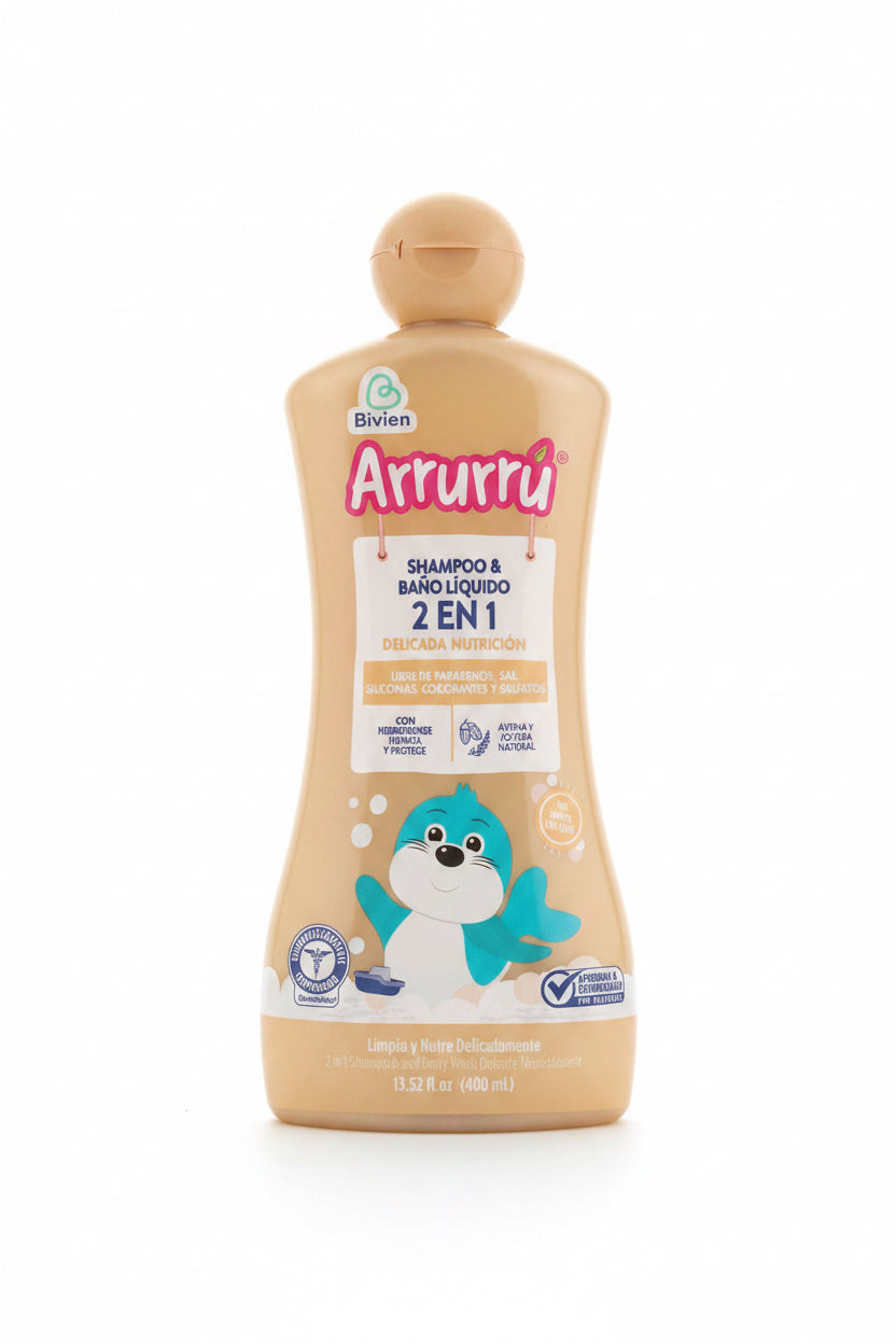 Shampoo Bebe niña niño arrurru 400 avena