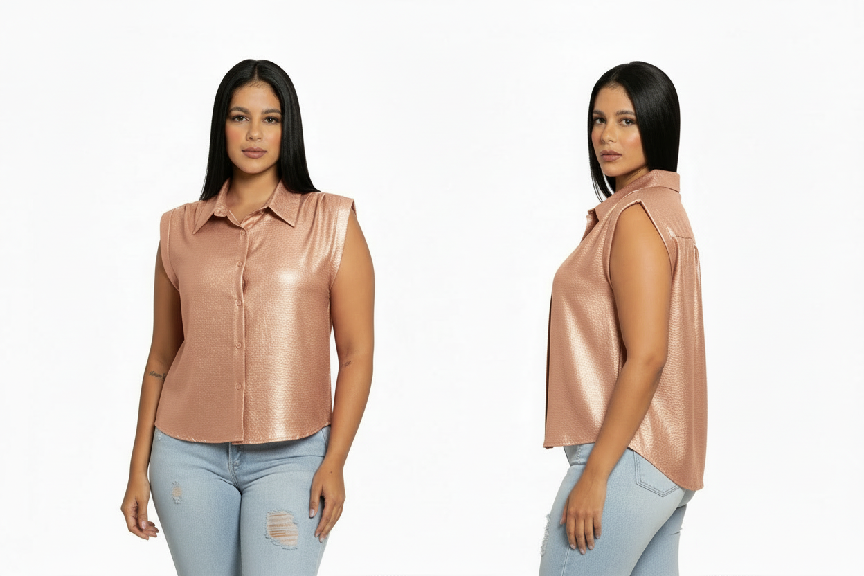 Camisa dama mujer oro rosa chic mi CTD1152-46 490390
