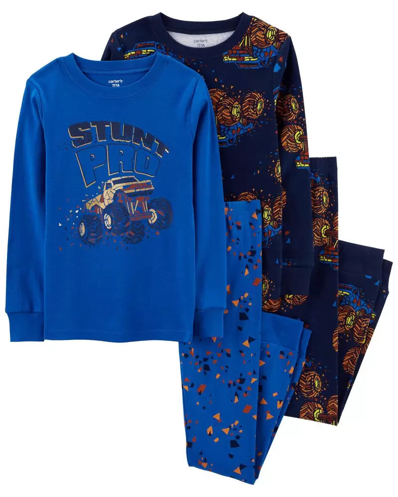 Pijamas Set 4 piezas Carters ni o carros azul Kima Shop HN