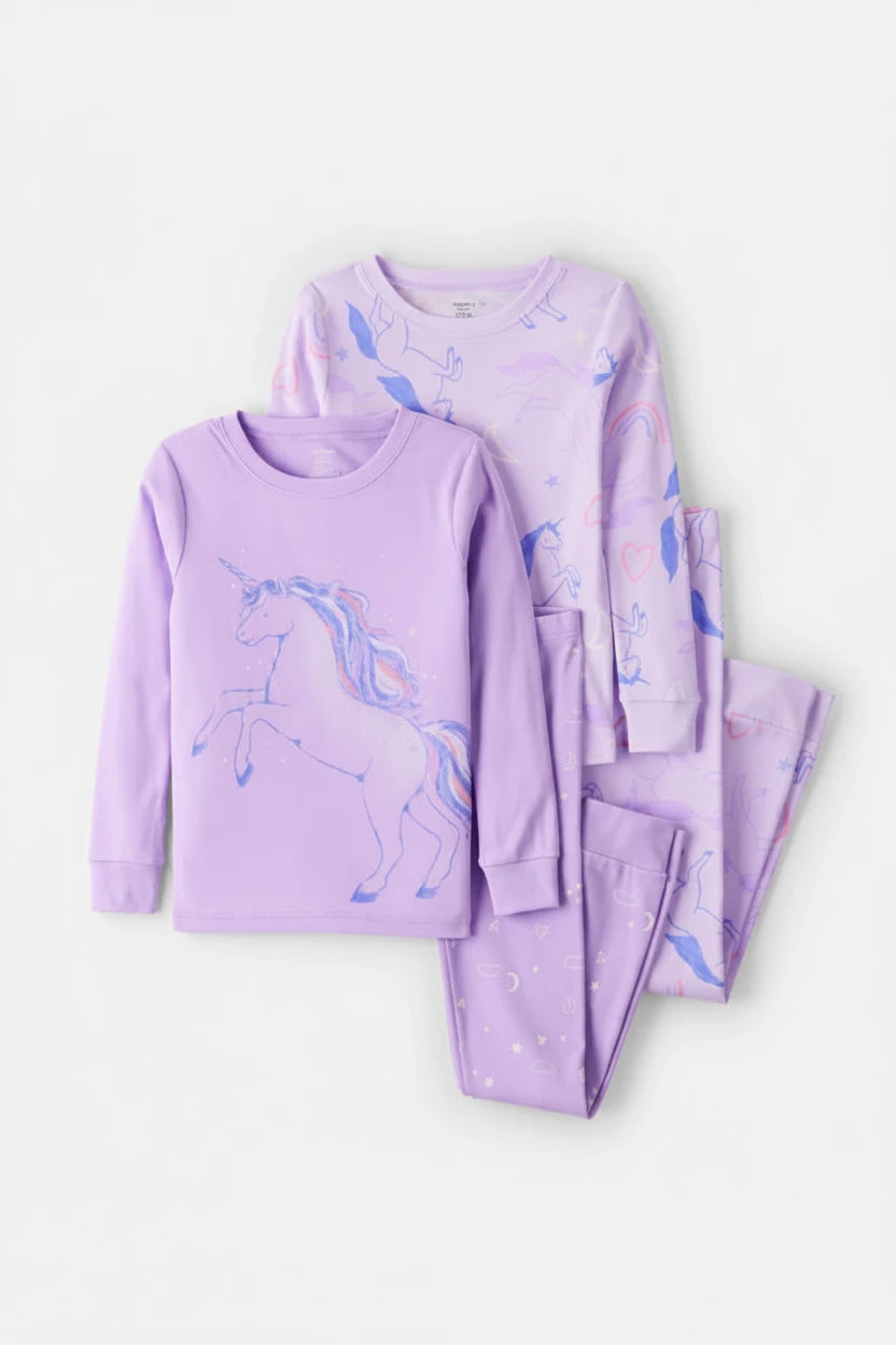 Set 2 pijamas unicornio morado niña Carters 3T525410