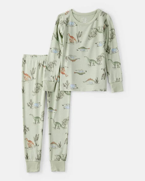 Pijama dinosaurio beige bebe niño Carters 3T713510
