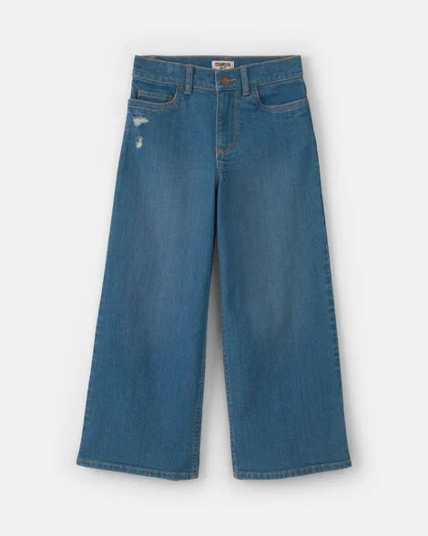 Pantalon azul jeans acampanado flare wide leg ancho niña Carters 3V453210