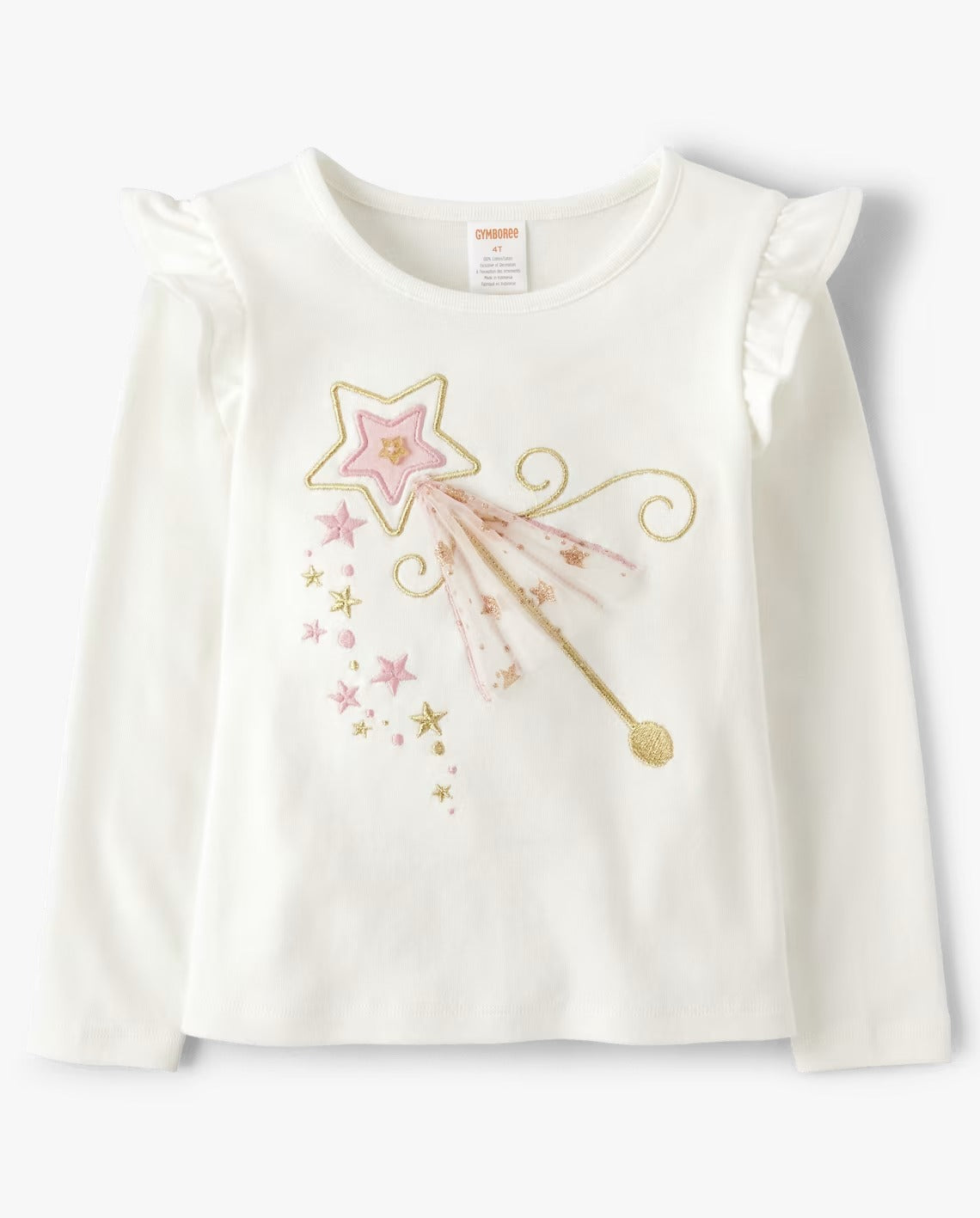 Camisa blanca princesa niña Gymboree manga larga