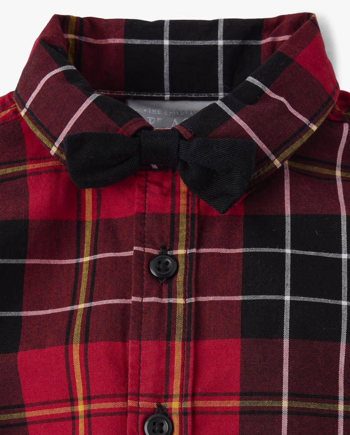 Set 3 piezas bebe niño childrens place camisa cuadros roja corbatin 25427184