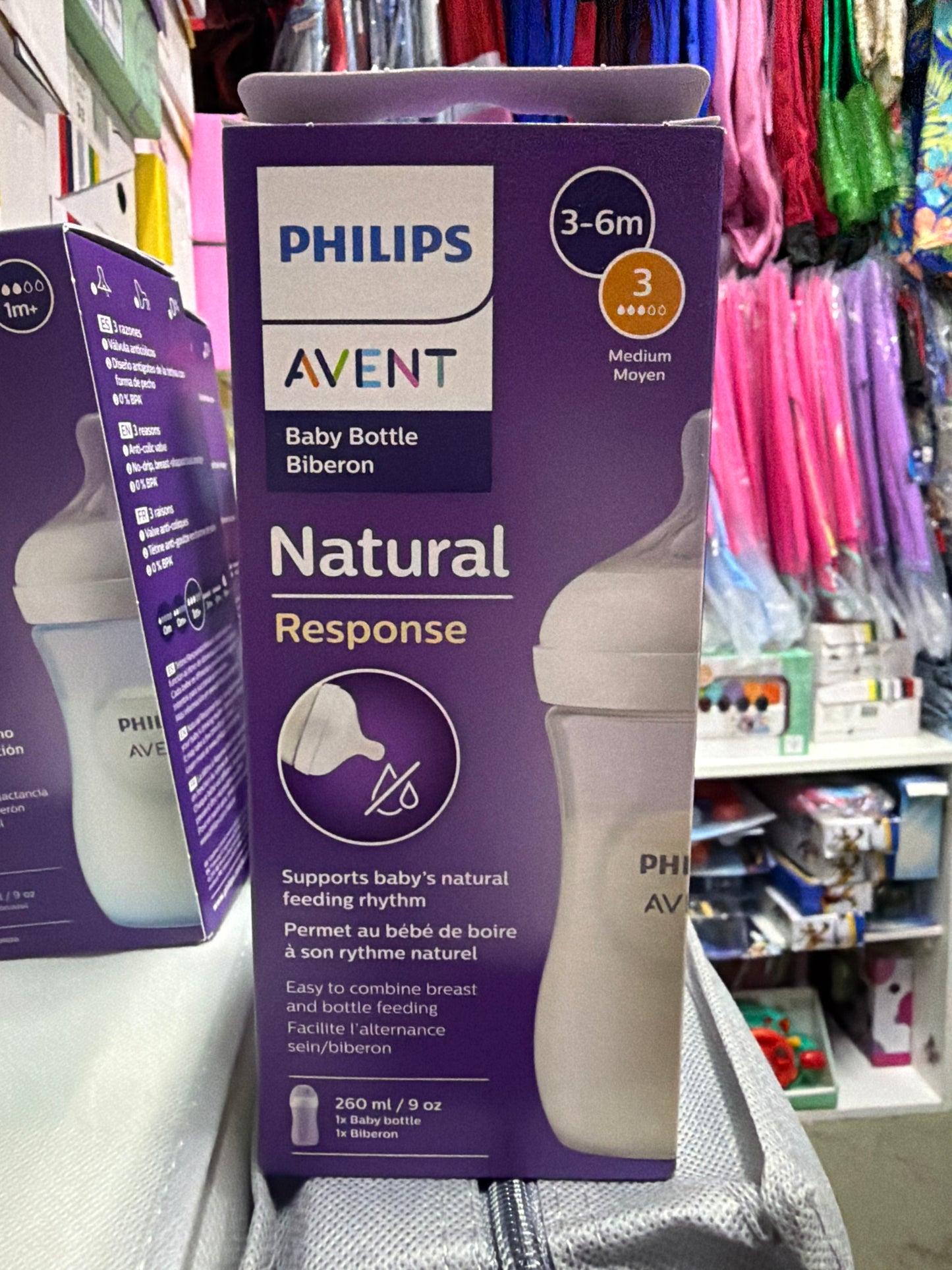 Biberon anticolico Avent Natural Transparente 3-6m 260ml(9onz)