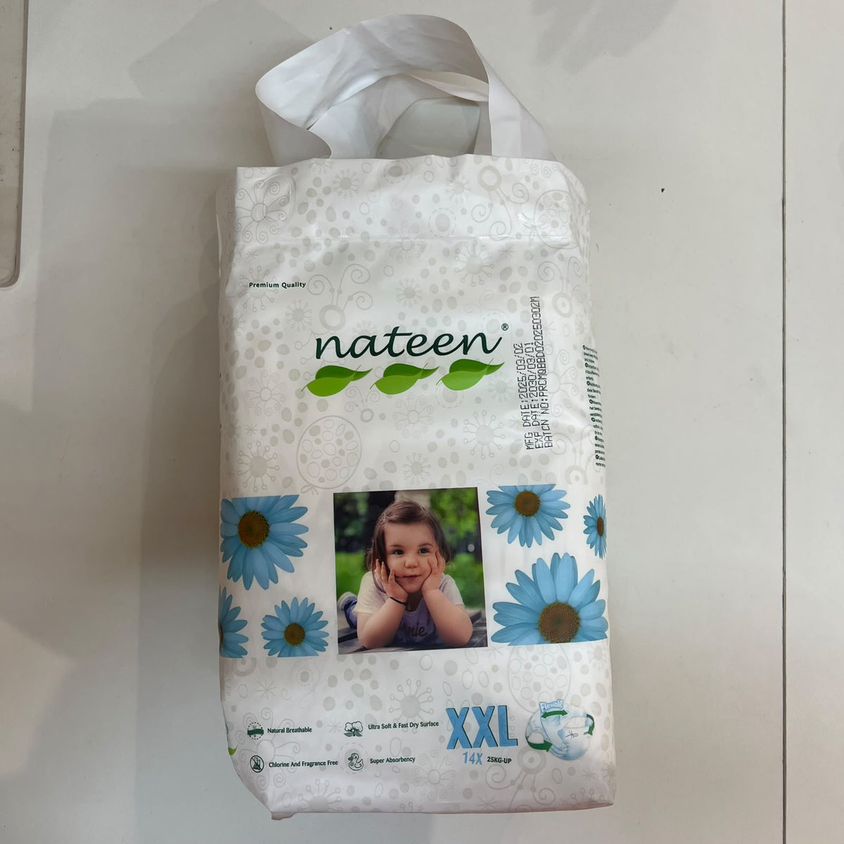 Pañales bebe niño niña nateen XXL 14 uni/paq NA0000039