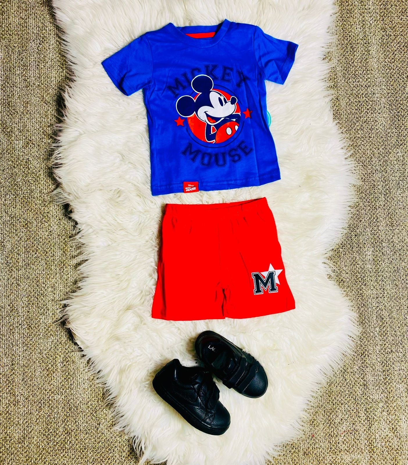 Set conjunto 2 piezas Mickey camisa azul bebe niño D9-MK-1317B 390345