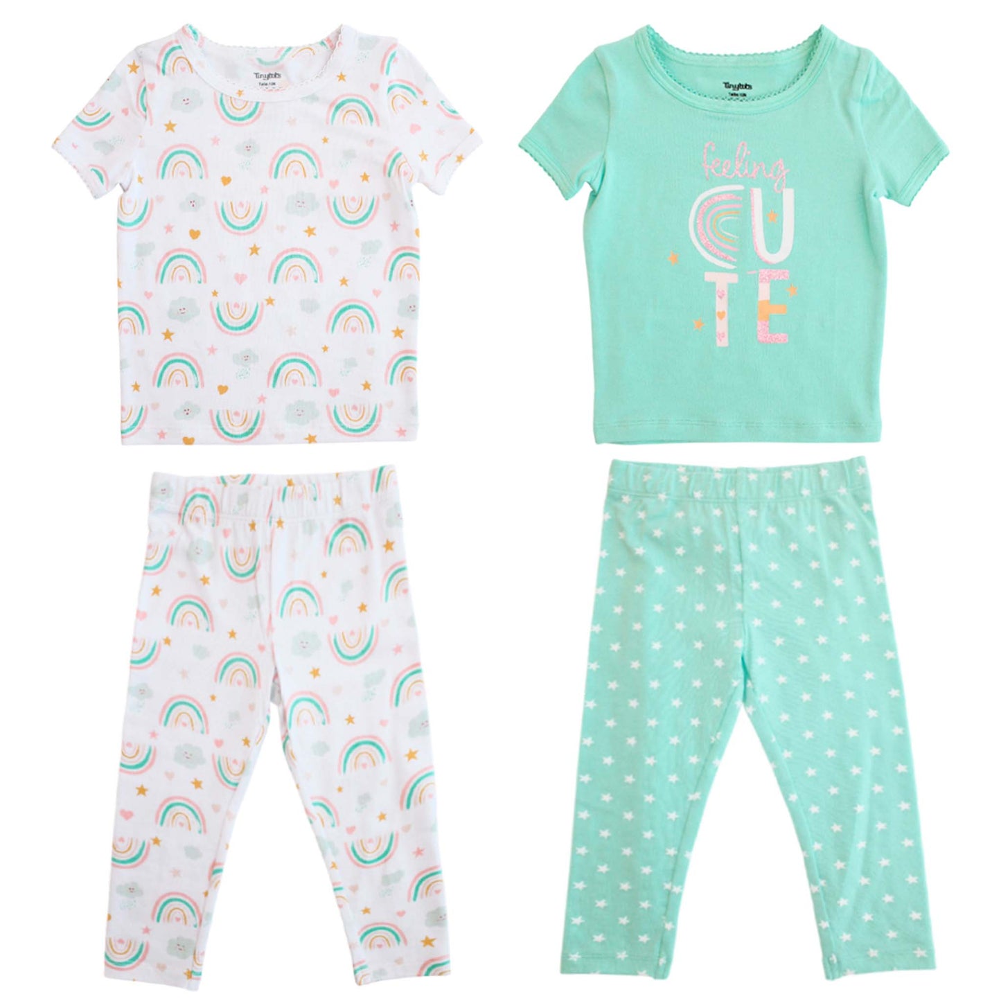 Pijama blanca arcoíris bebe niña Tinytots 458C-Y1311