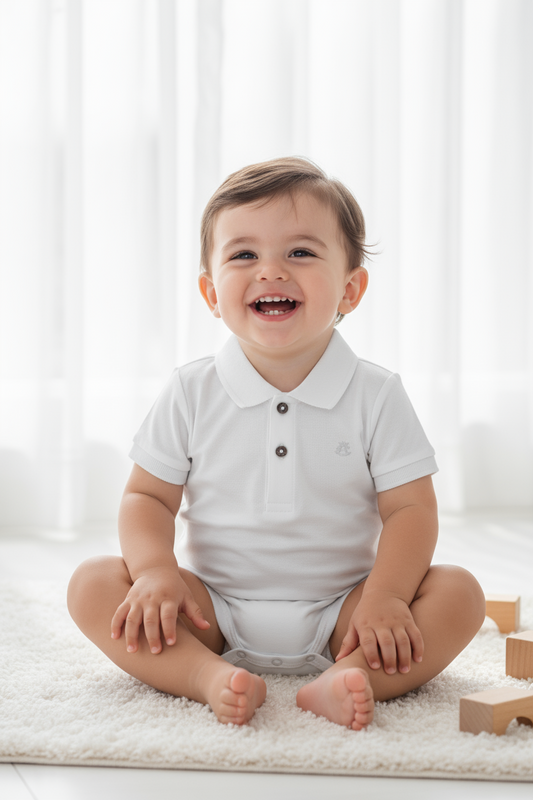 Mameluco polo blanco niño Up Baby 46260-000101