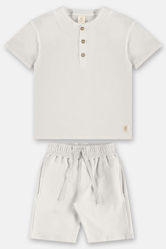 Set conjunto blanco henley niño Up Baby 46515-000106