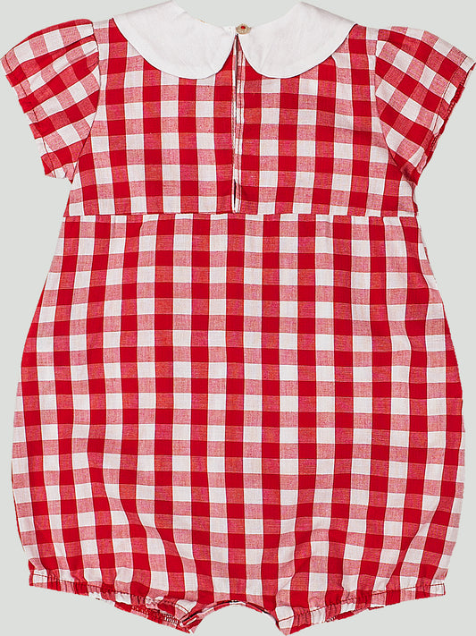 Overall cuadros rojos Mameluco cerezas bebe niña Up Baby 46970-191763