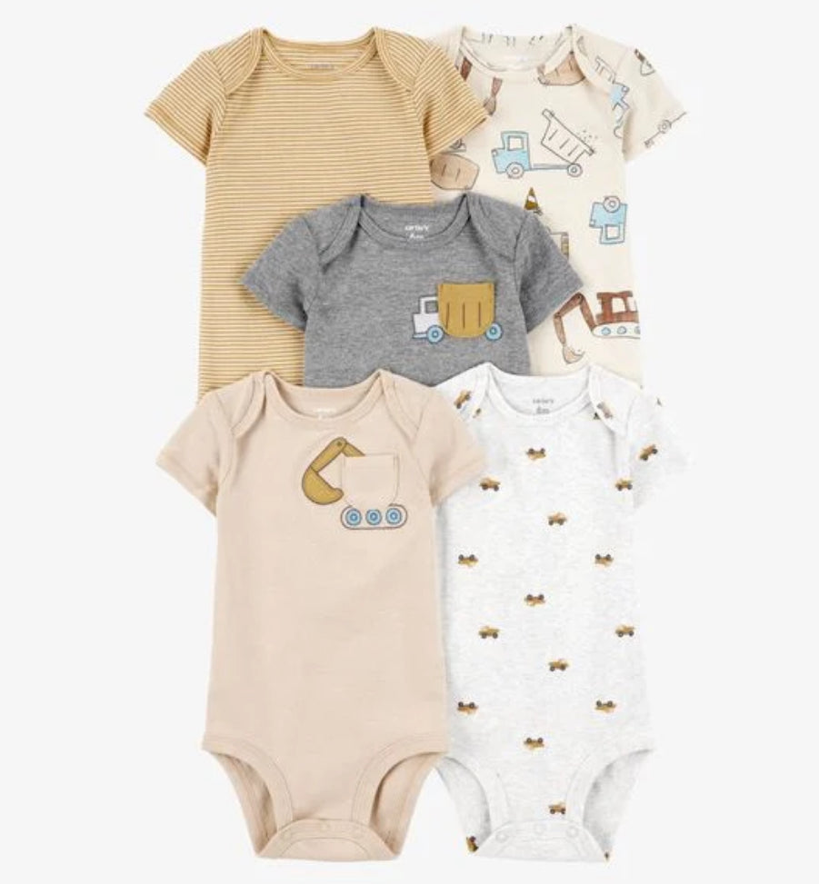 Set 5 mamelucos bebe niño Carters