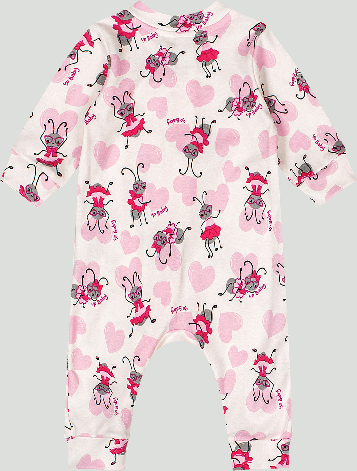 Pijama mameluco hormiga corazones rojo bebe niña Up Baby 47023-AB2565
