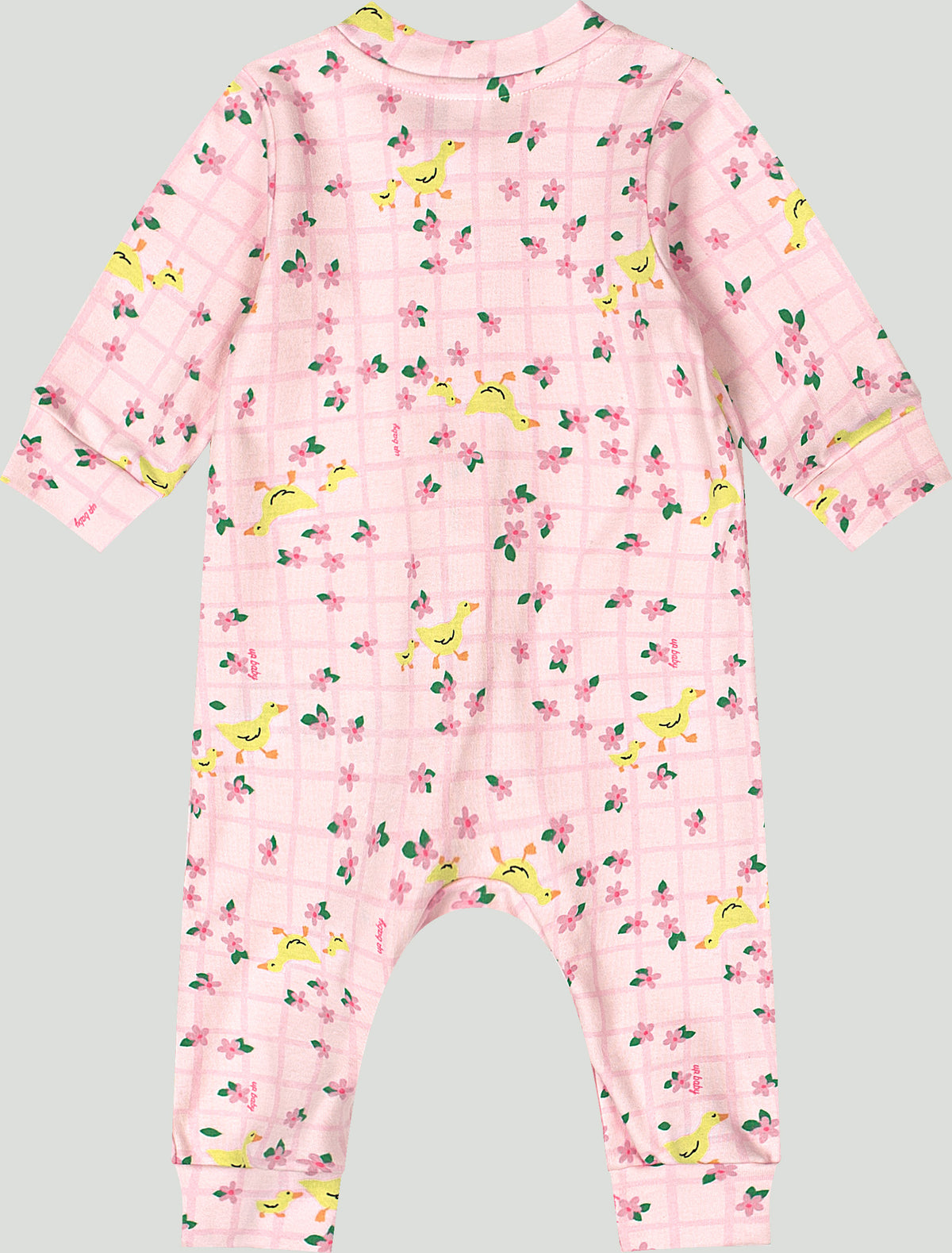 Pijama mameluco pato flores rosadas bebe niña Up Baby 47023-XAD064 salida hospital