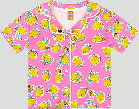 Set conjunto 2 piezas pijama rosada limones niña Up Baby 47145-AB2536