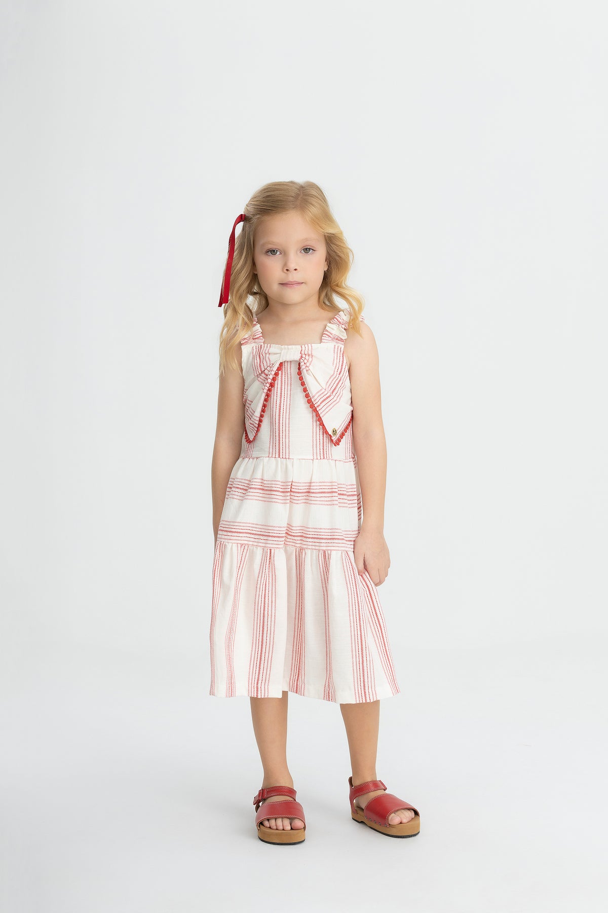 Vestido rojo rayas chongo niña Up Baby 47206-181763