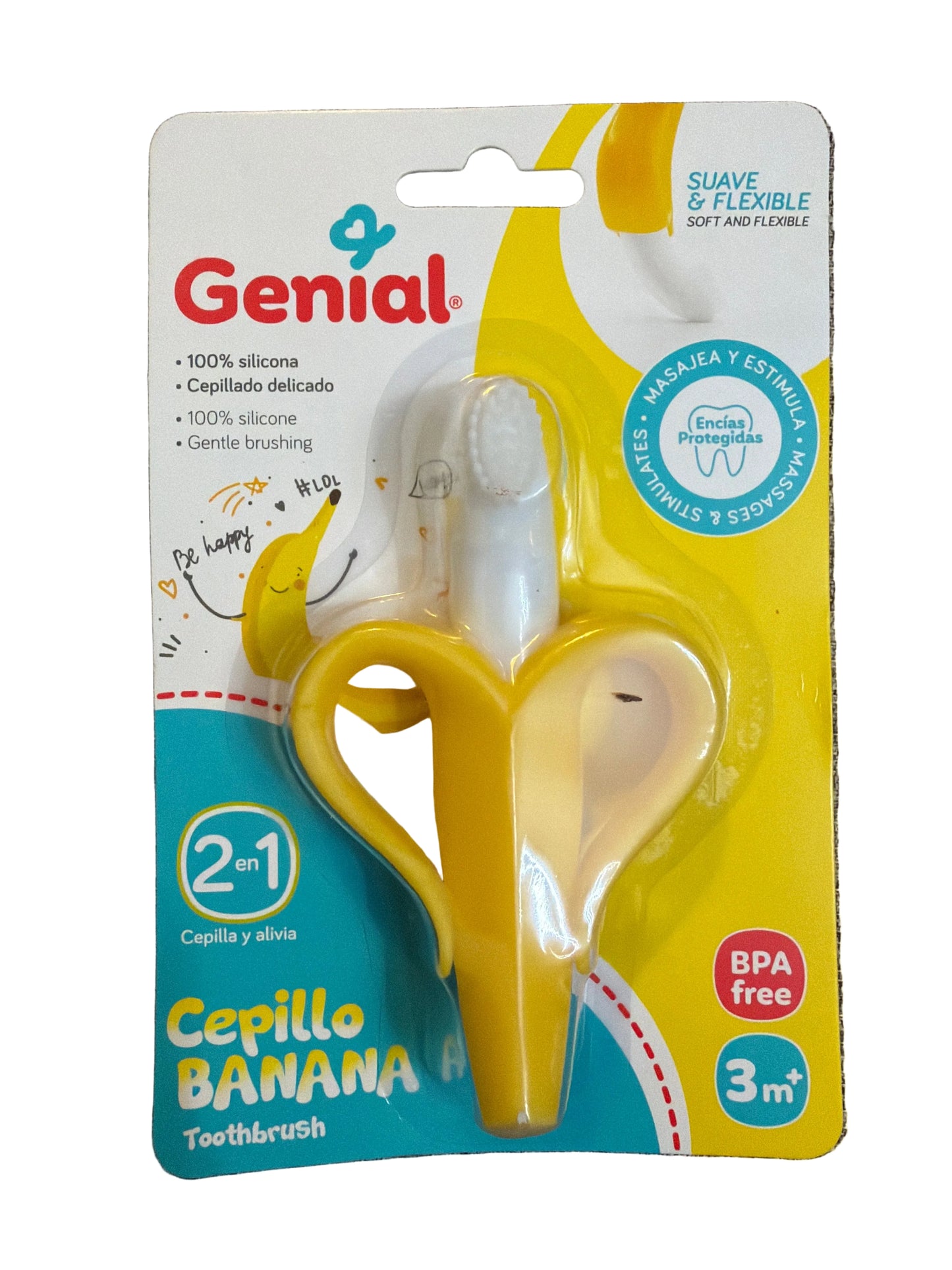 Cepillo Genial Banana bebe niña niño