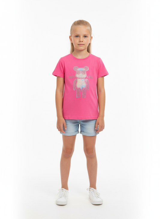 Camisa rosada oso niña Chic mi CTG1253-58