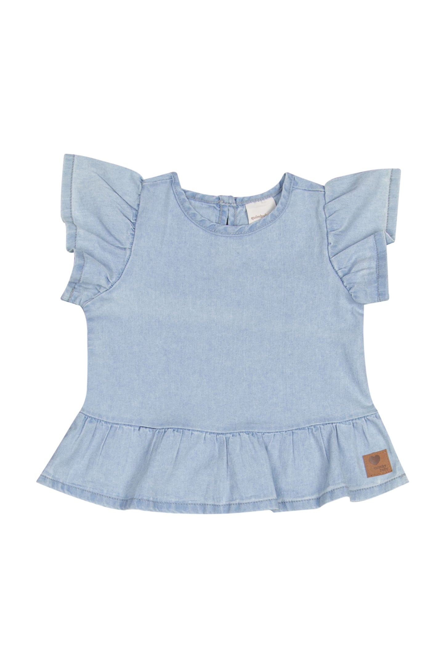 Set 2 piezas azul jeans bebe niña quimby 30236-184025