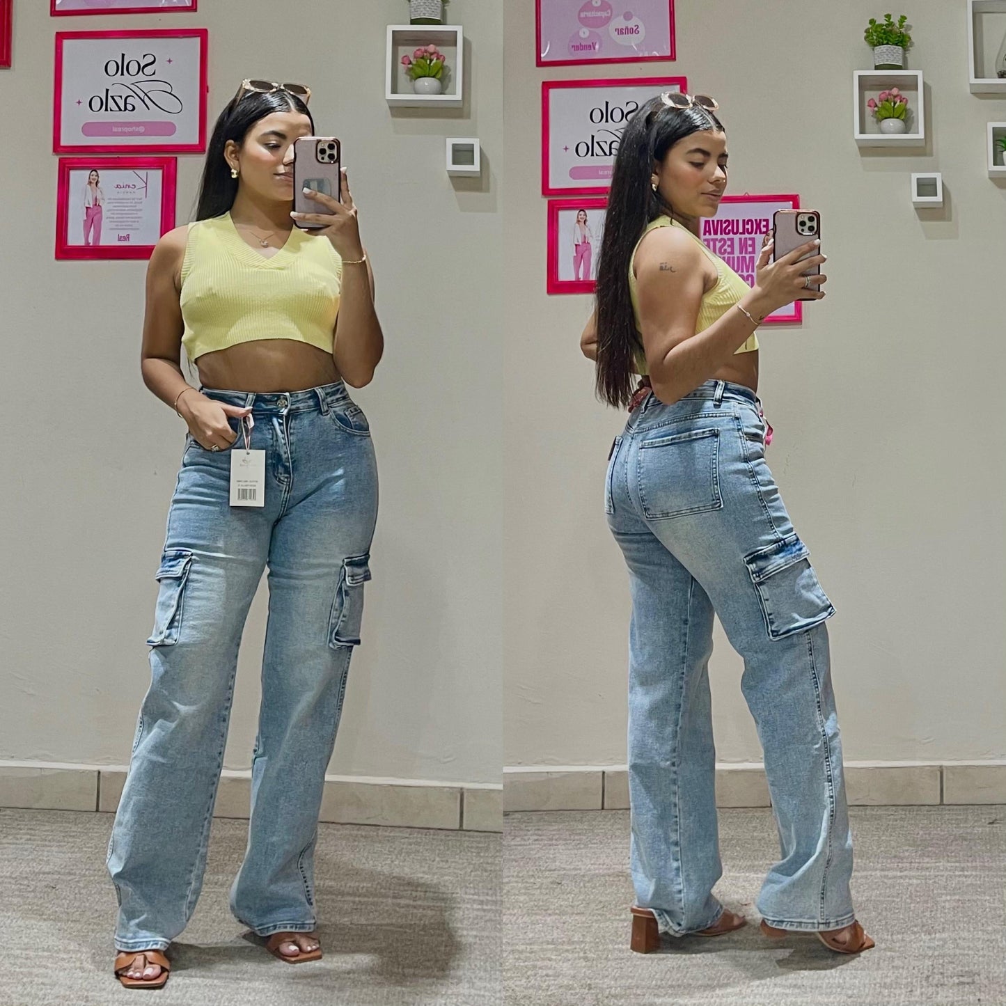 Pantalon Jeans claro cargo Mujer 3-15 Intrigue IN2-2466 645585