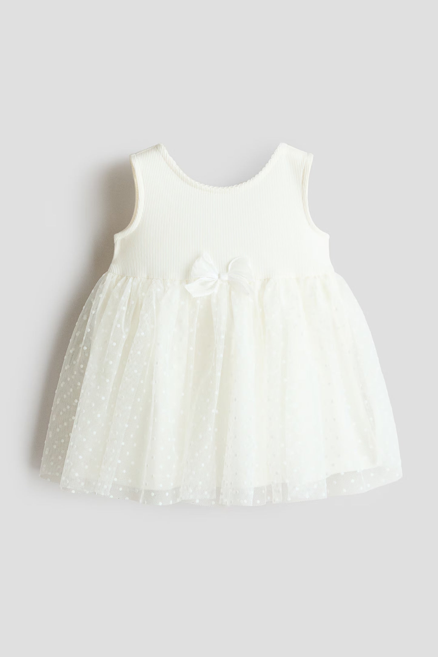 Vestido blanco bebe niña H&M 1341760002