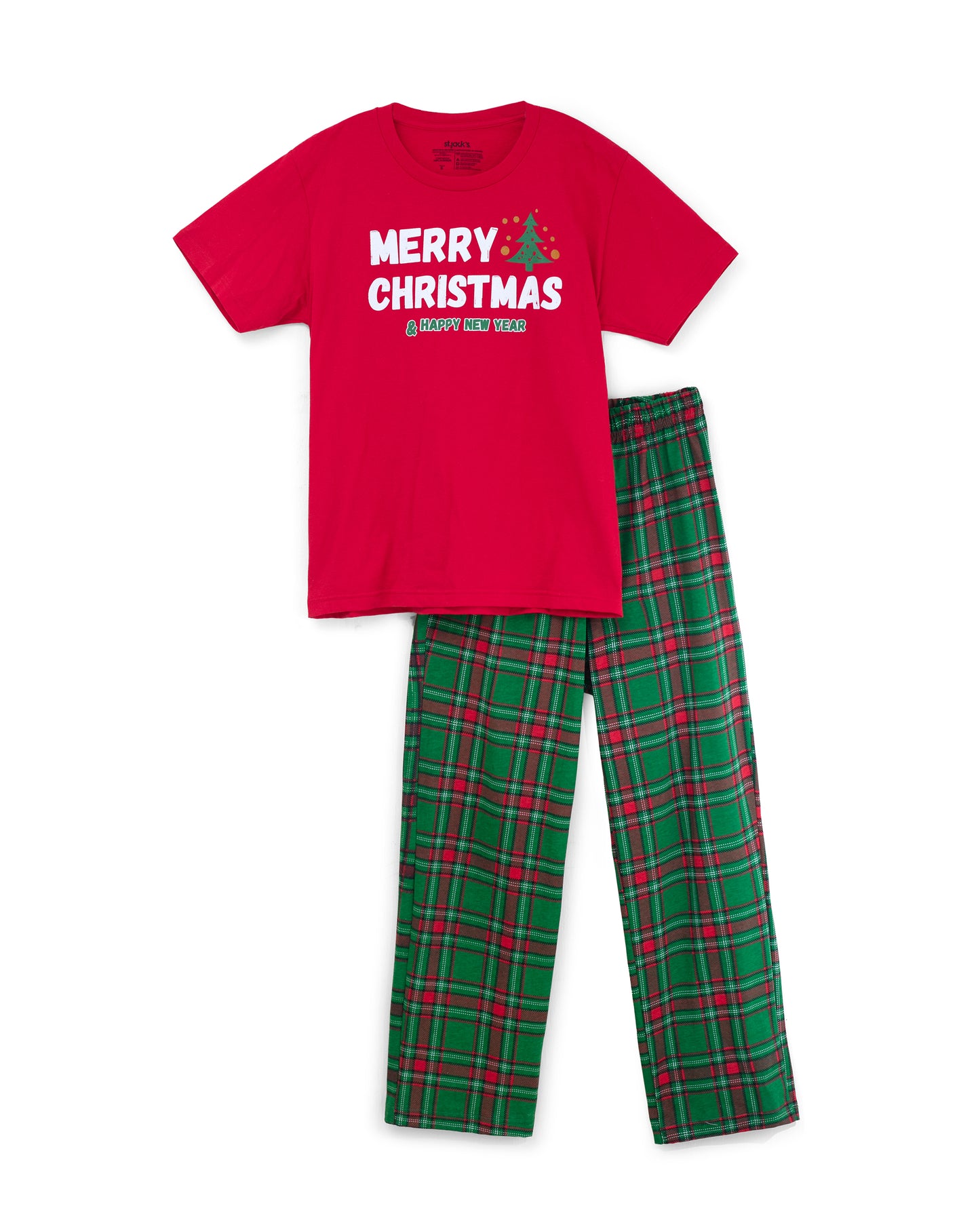 Pijama Caballero Hombre Juvenil rojo verde St Jacks 5080008801