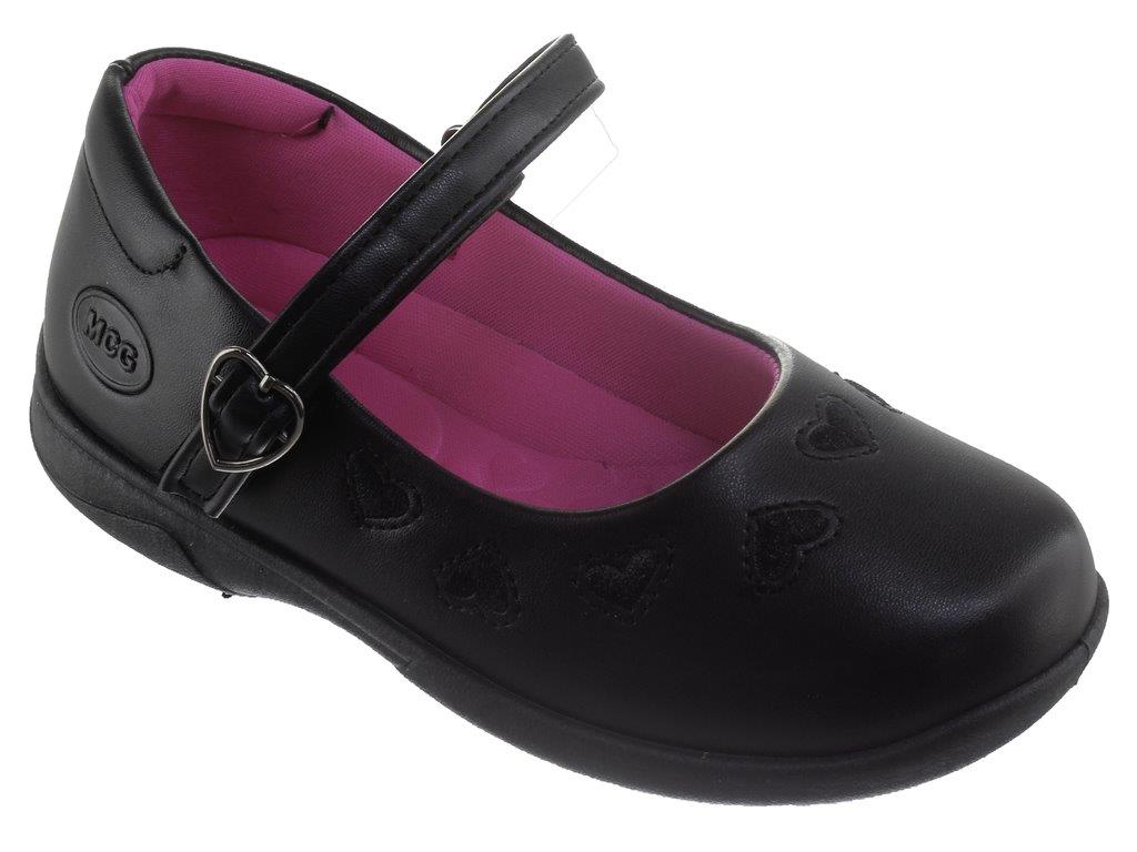 Zapatos negros niña corazones escolar 3135 570-1442407 590490