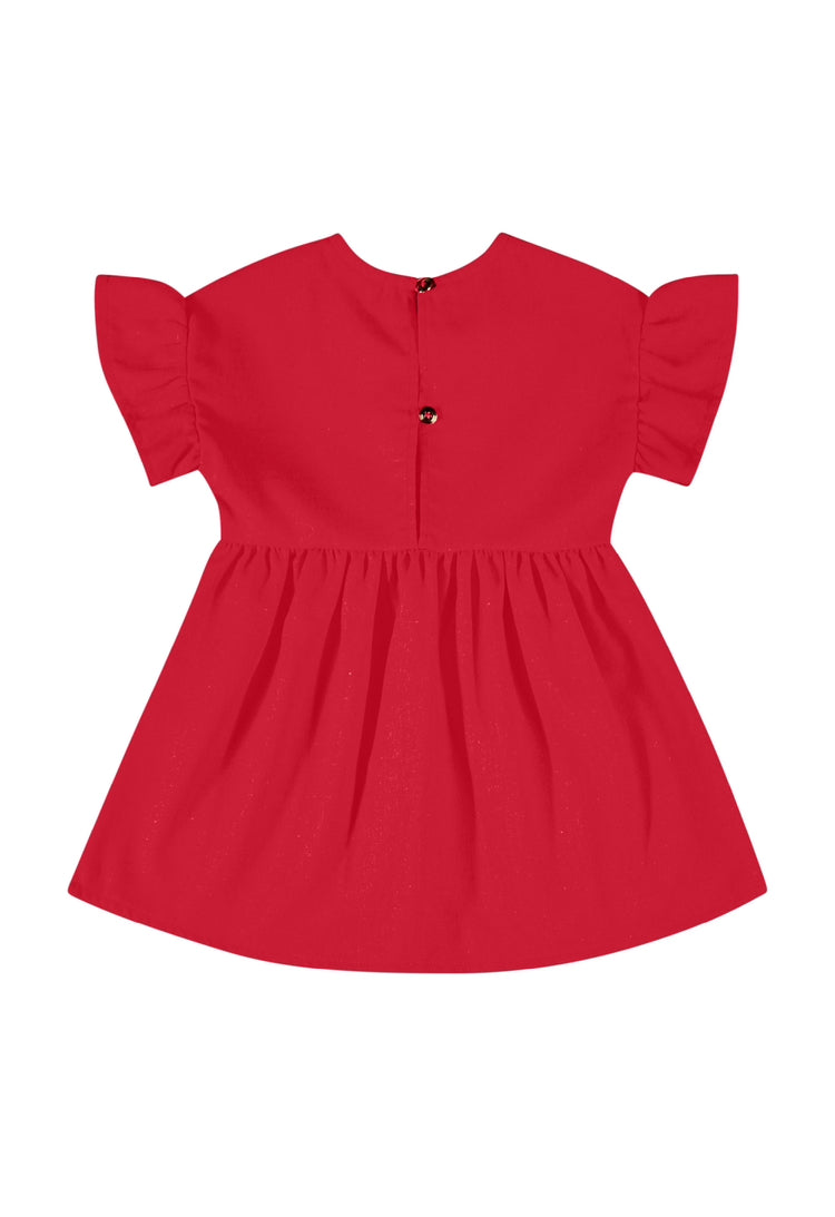 Vestido rojo bebe niña quimby 34149-191663