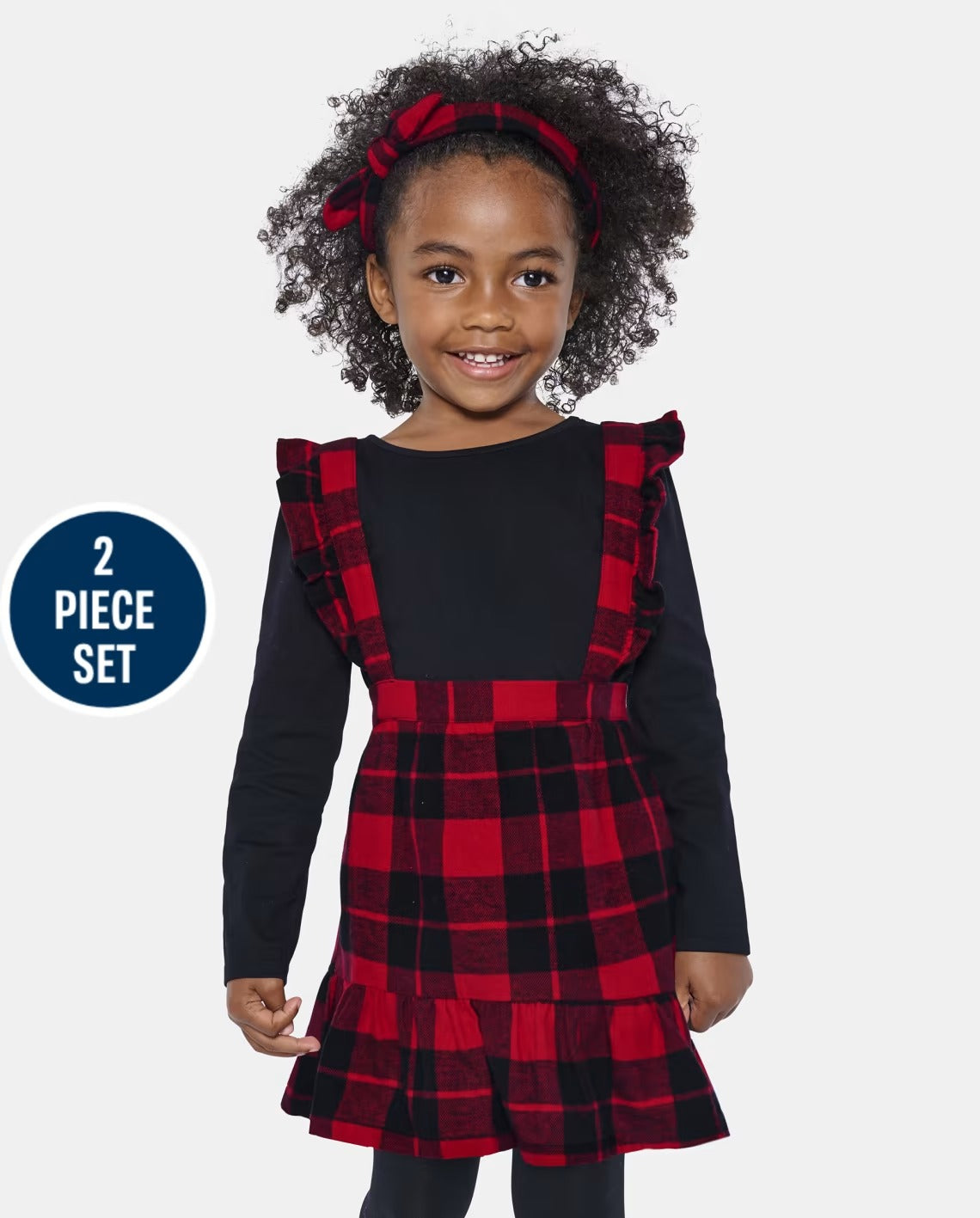 Vestido overall cuadros Children's Place 03m a 9m 12565488