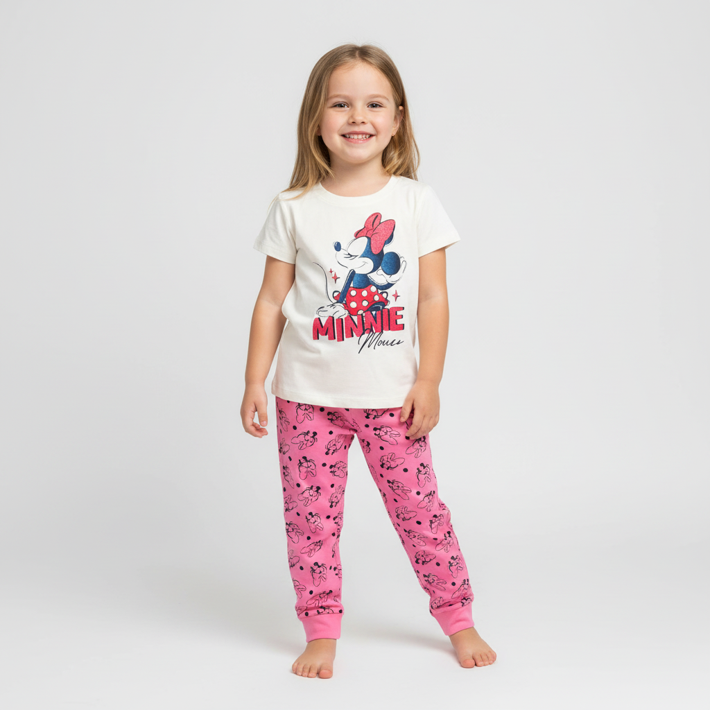 Pijama Disney Minnie rosa blanco crema Niña 2080179701 St Jack’s