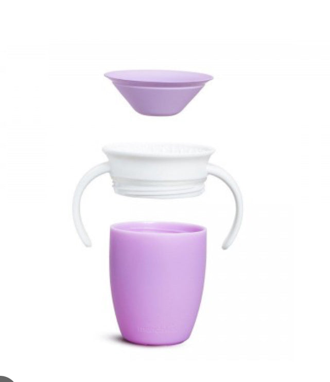 Vaso antiderrame morado munchkin bebe 7oz