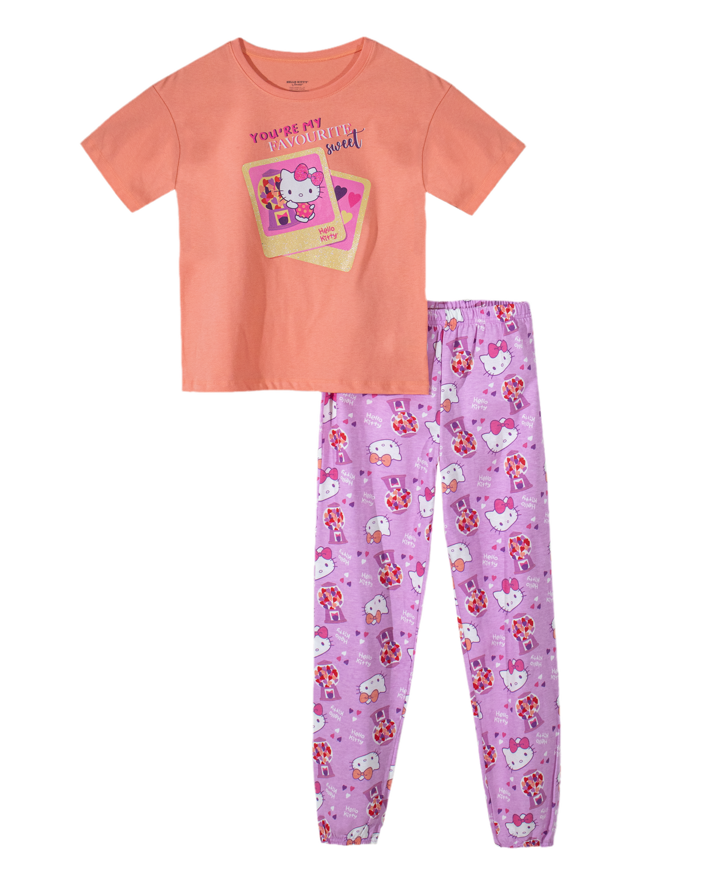 Pijama pantalón largo camisa manga corta hello kitty St Jacks niña 2080180003