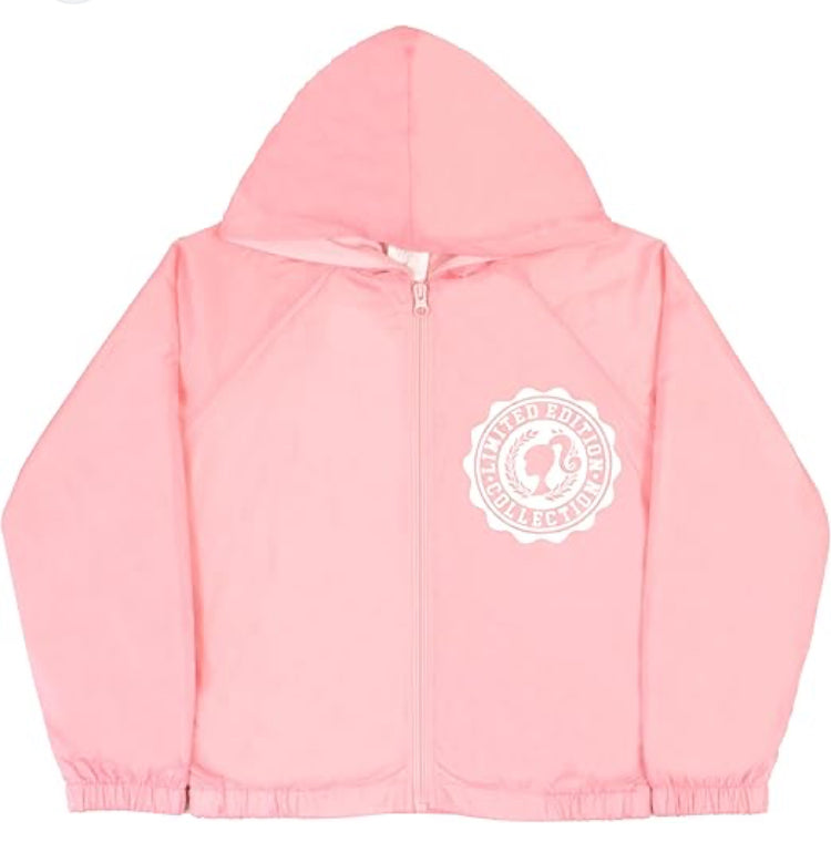 Chumpa impermeable rosada Barbie niña