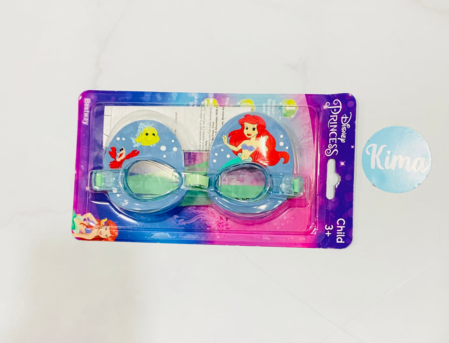 Lentes sirena niña para natación disney
