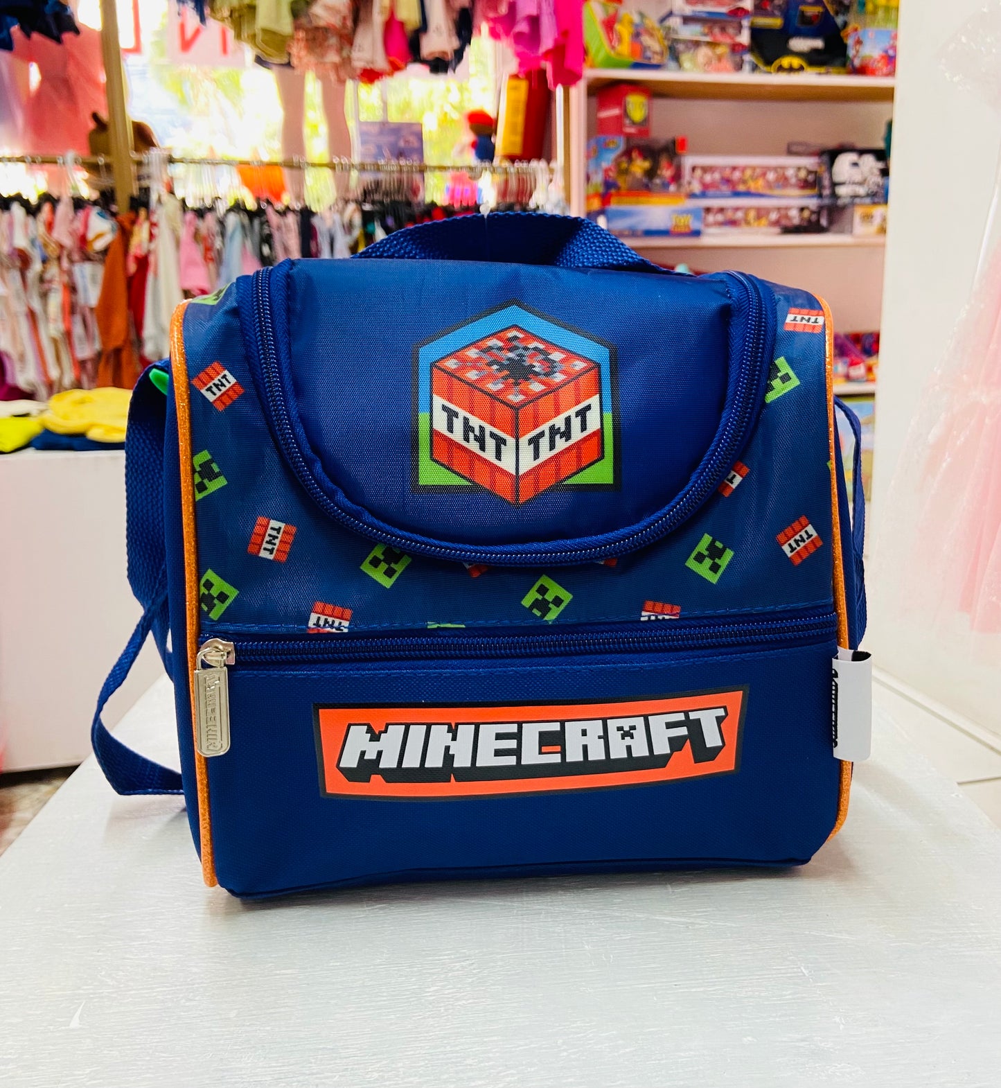 Lonchera Minecraft azul M35-220225