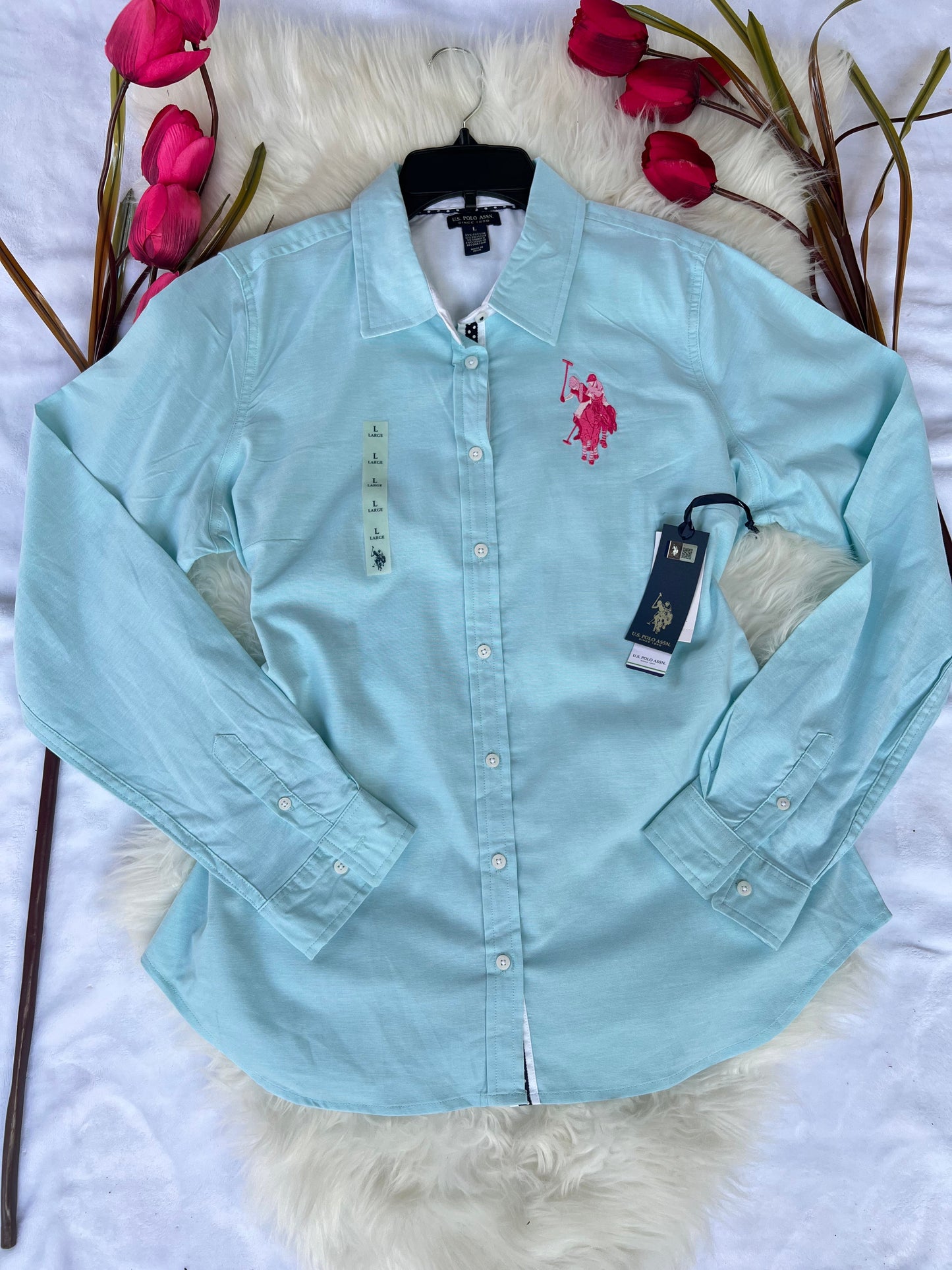 Camisa polo azul aqua mujer 24833520 1390990