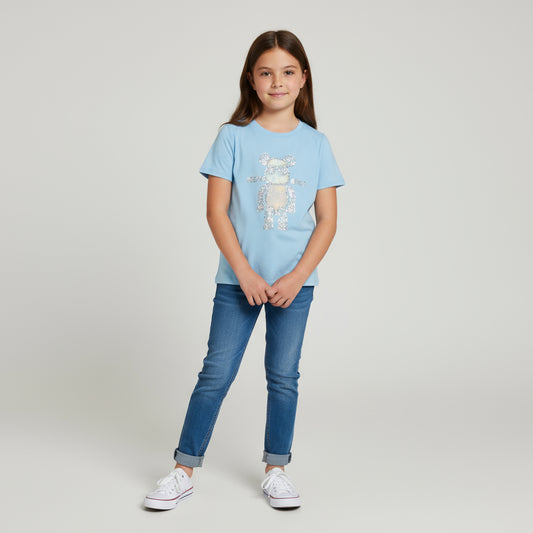 Camisa azul celeste oso niña Chic mi CTG1253-58