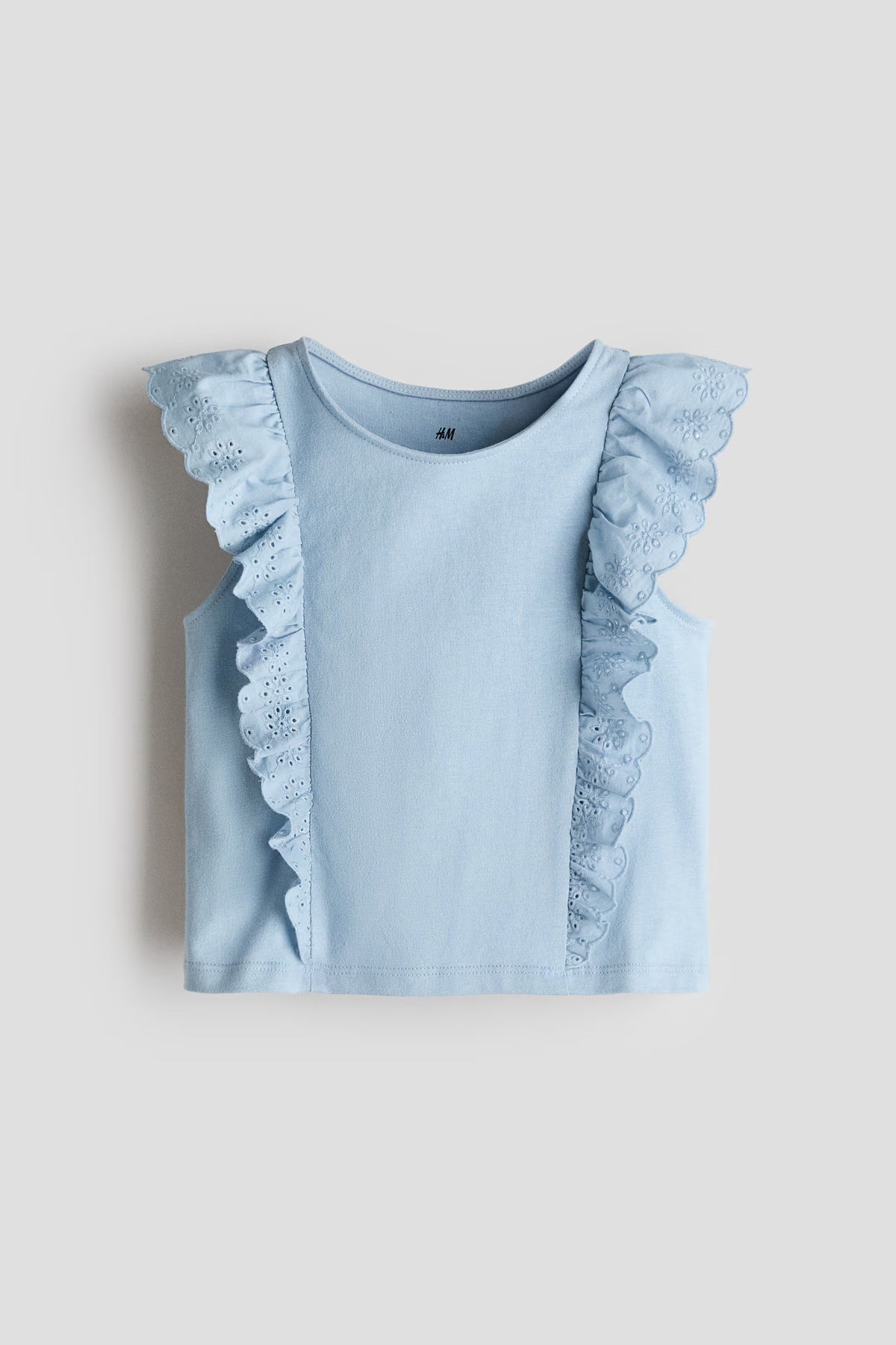 Camisa azul niña revuelos H&M 1348778001