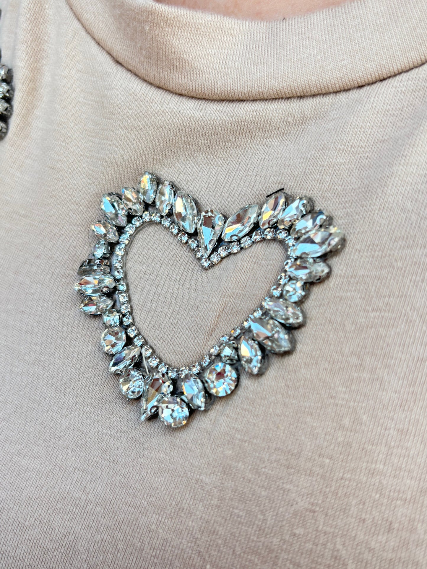 Camisa corazones brillantes cafe S-XL IN1-2219 450350