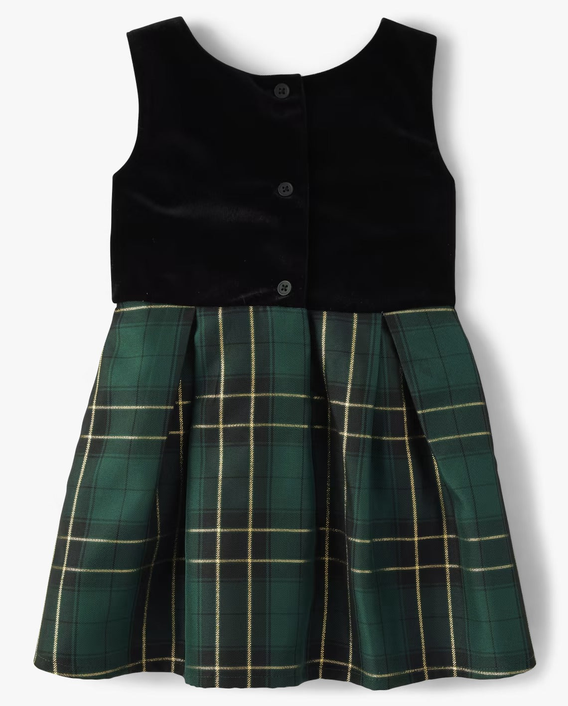 Vestido verde cuadros Childrens Place 0/3m a 5 años 35341040
