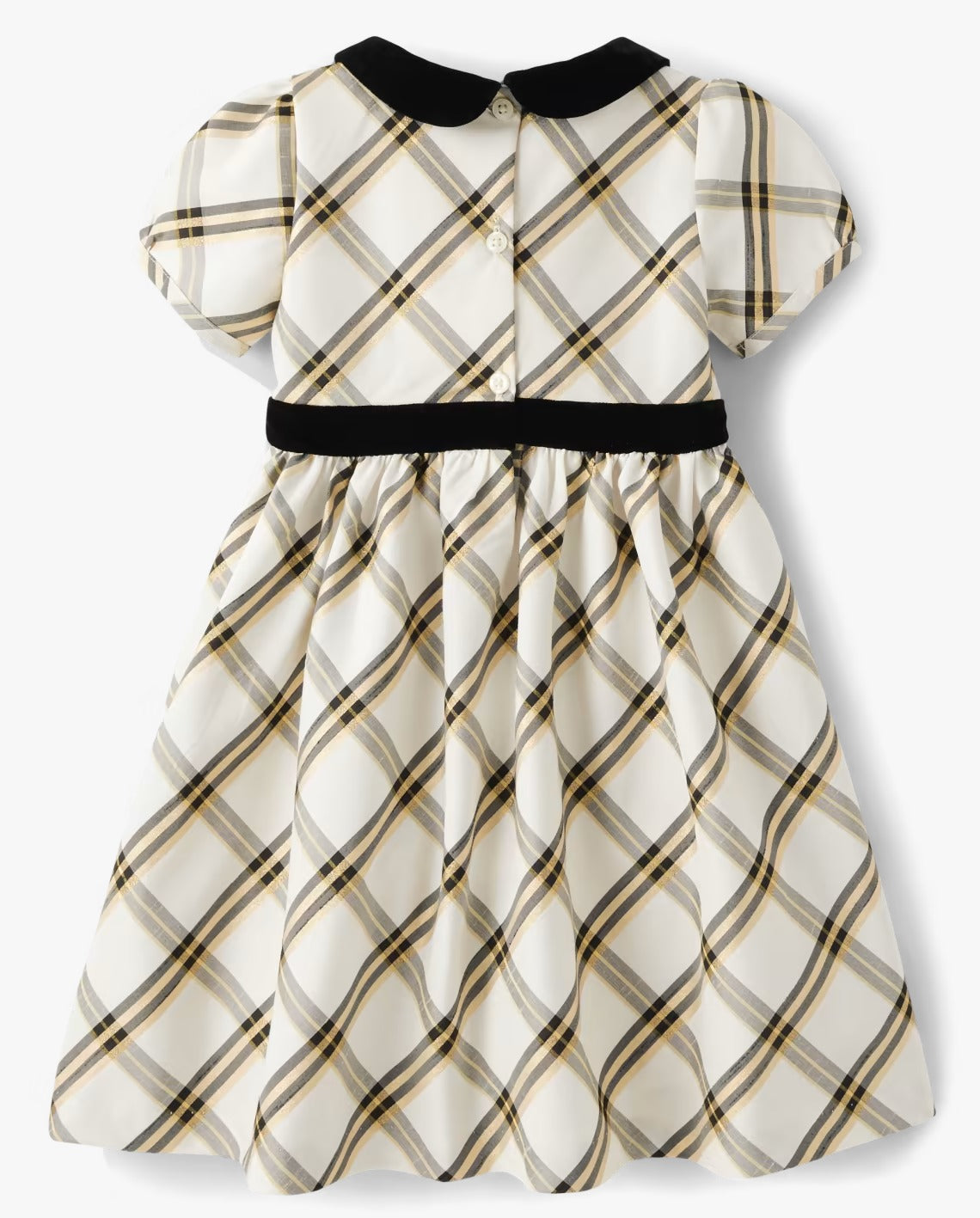 Vestido blanco dorado negro niña Gymboree gala 82582768